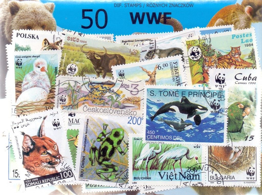 Znaczek WWF 50 znaczków