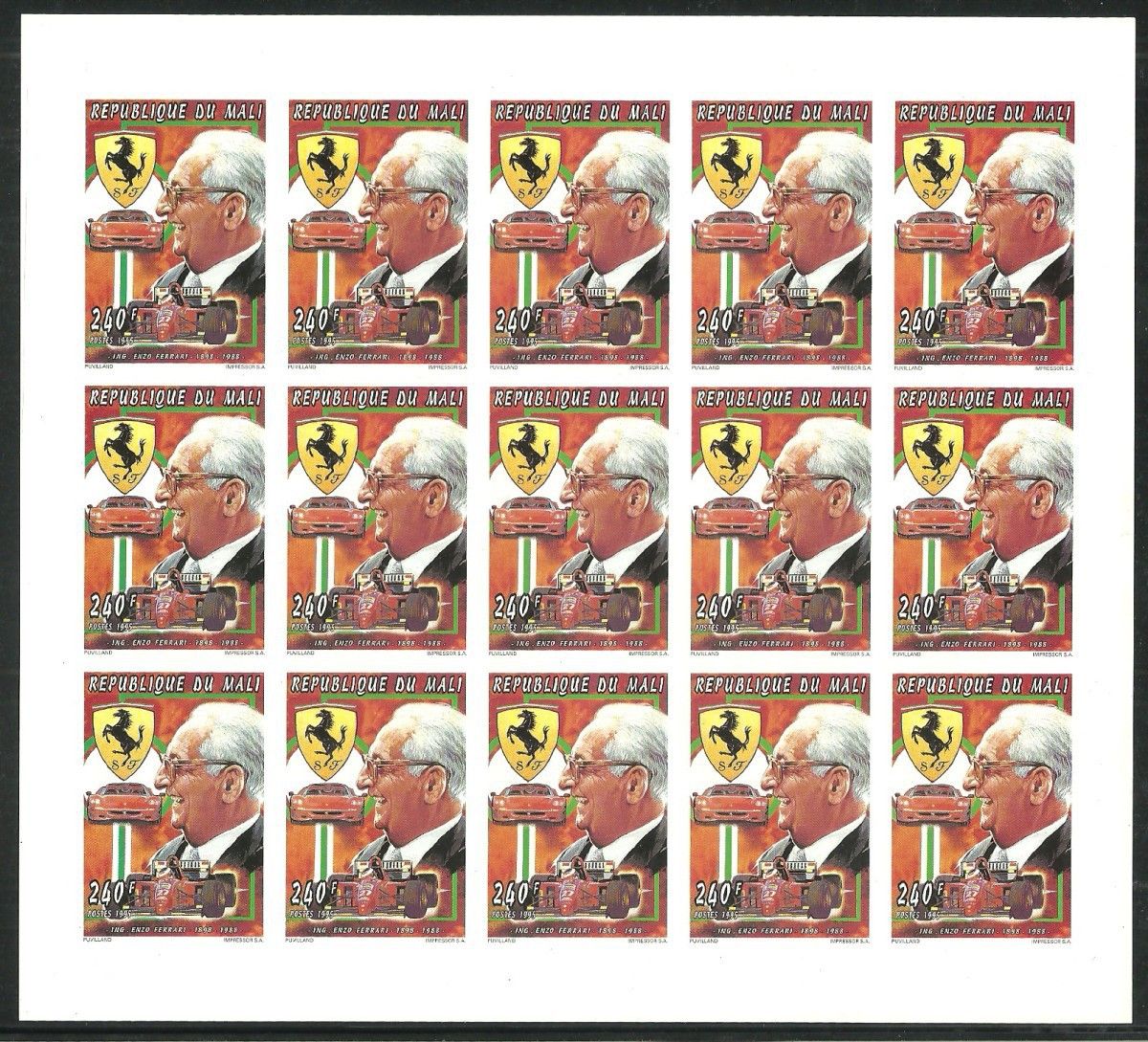 Znaczek Mali 1995 Mi ark 1458 Czyste **