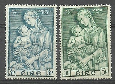Znaczek Irlandia 1954 Mi 120-121 Z podlepką *