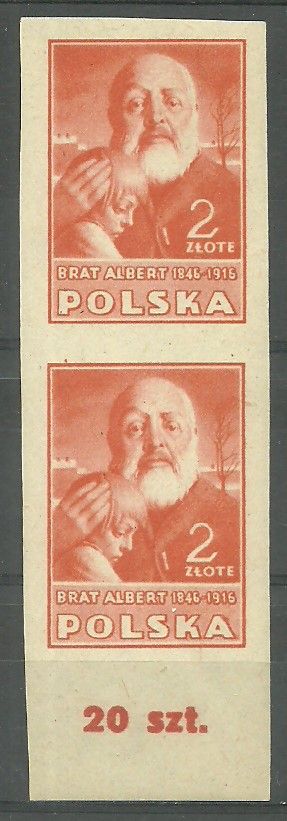 Znaczek Polska 1947 Mi 464B Fi 430 Czyste **