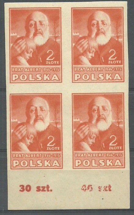 Znaczek Polska 1947 Mi 464B Fi 430 Czyste **