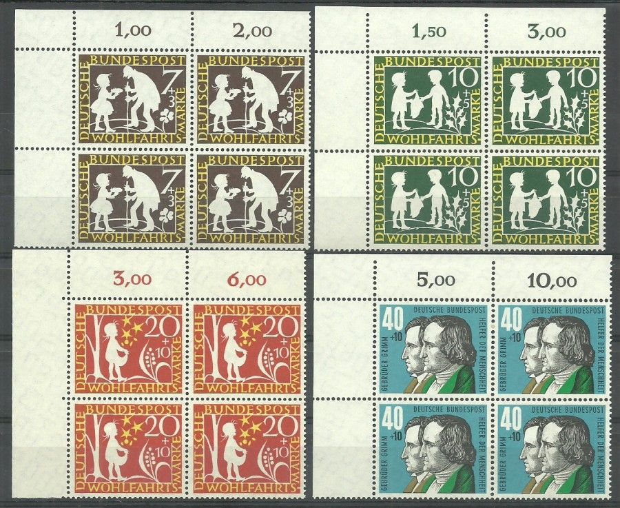 Znaczek Niemcy 1959 Mi 322-325 Czyste **