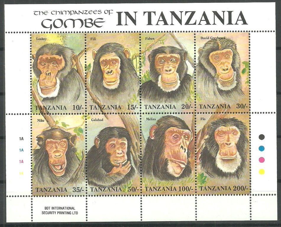 Znaczek Tanzania 1992 Mi ark 1233-1240 Czyste **