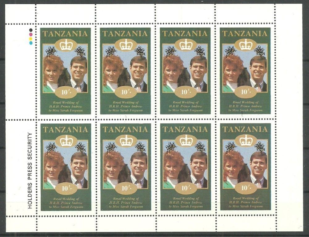 Znaczek Tanzania 1986 Mi ark A381 Czyste **