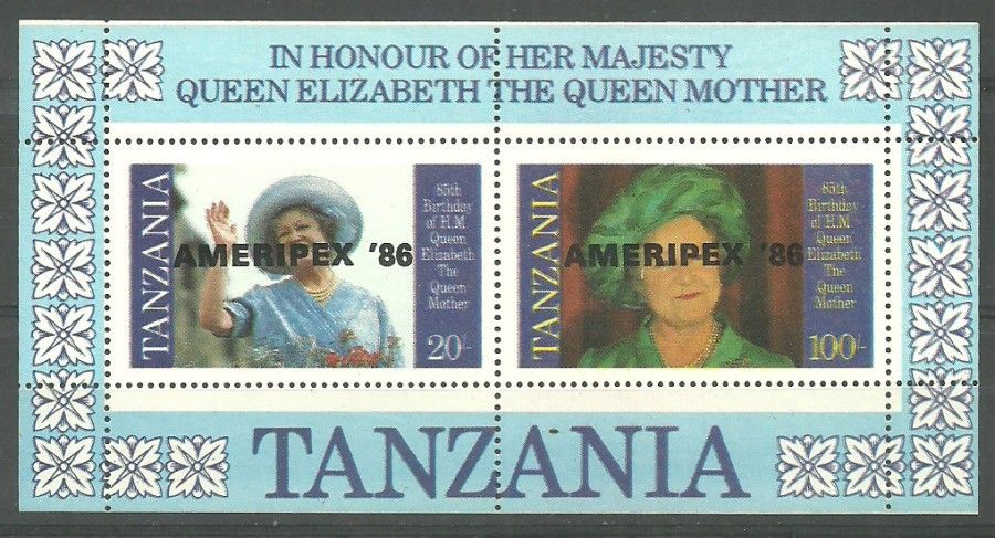 Znaczek Tanzania 1986 Mi bl B62A Czyste **
