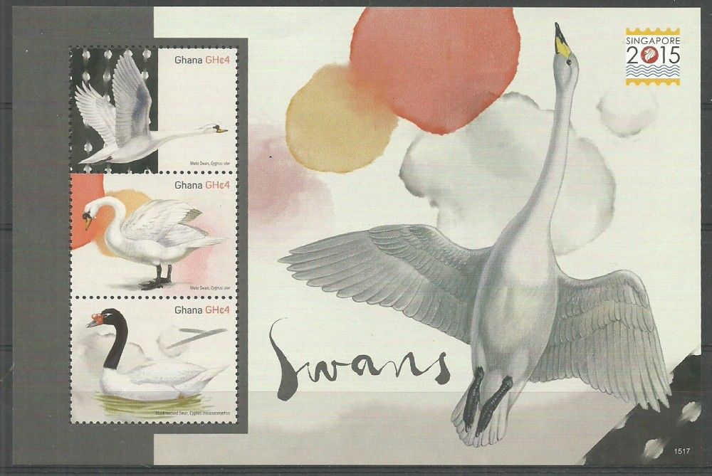Znaczek Ghana 2015 Mi ark 4580-4582 Czyste **