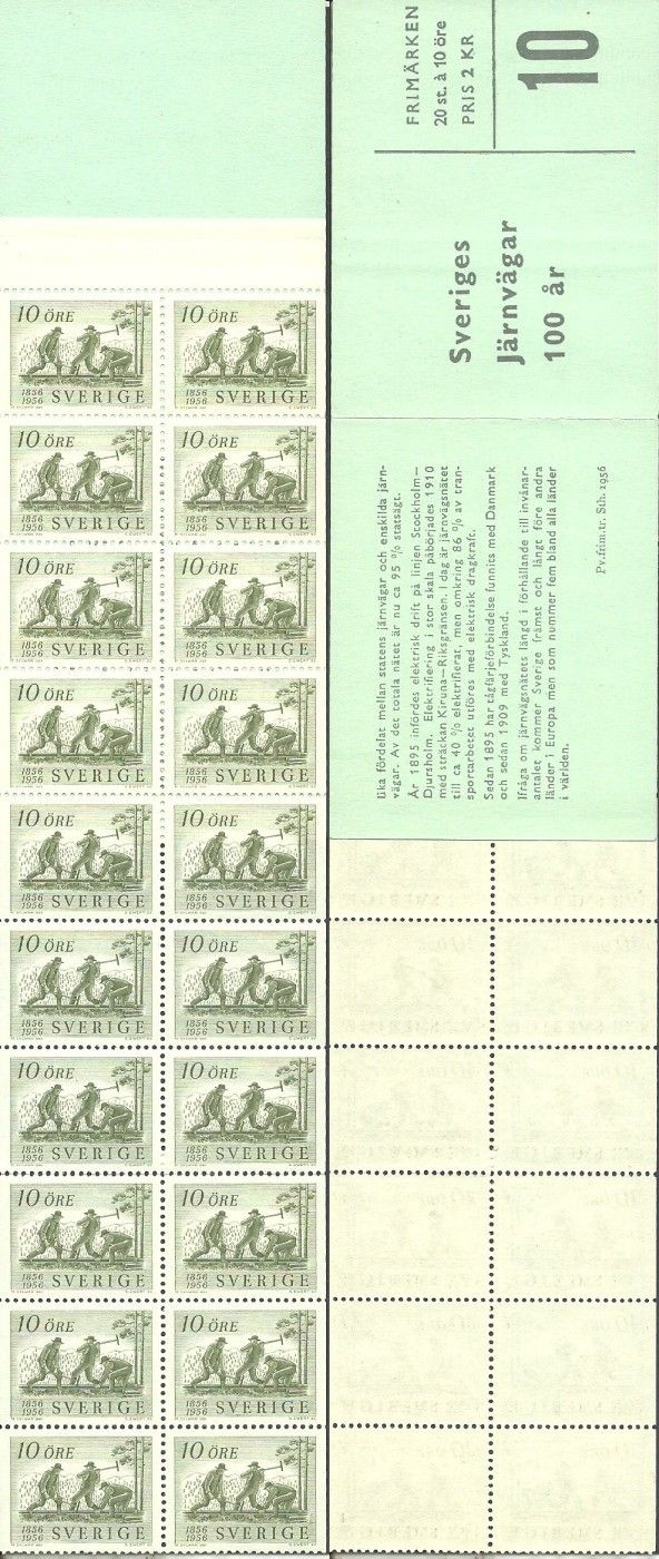 Znaczek Szwecja 1956 Mi mh 418D Czyste **