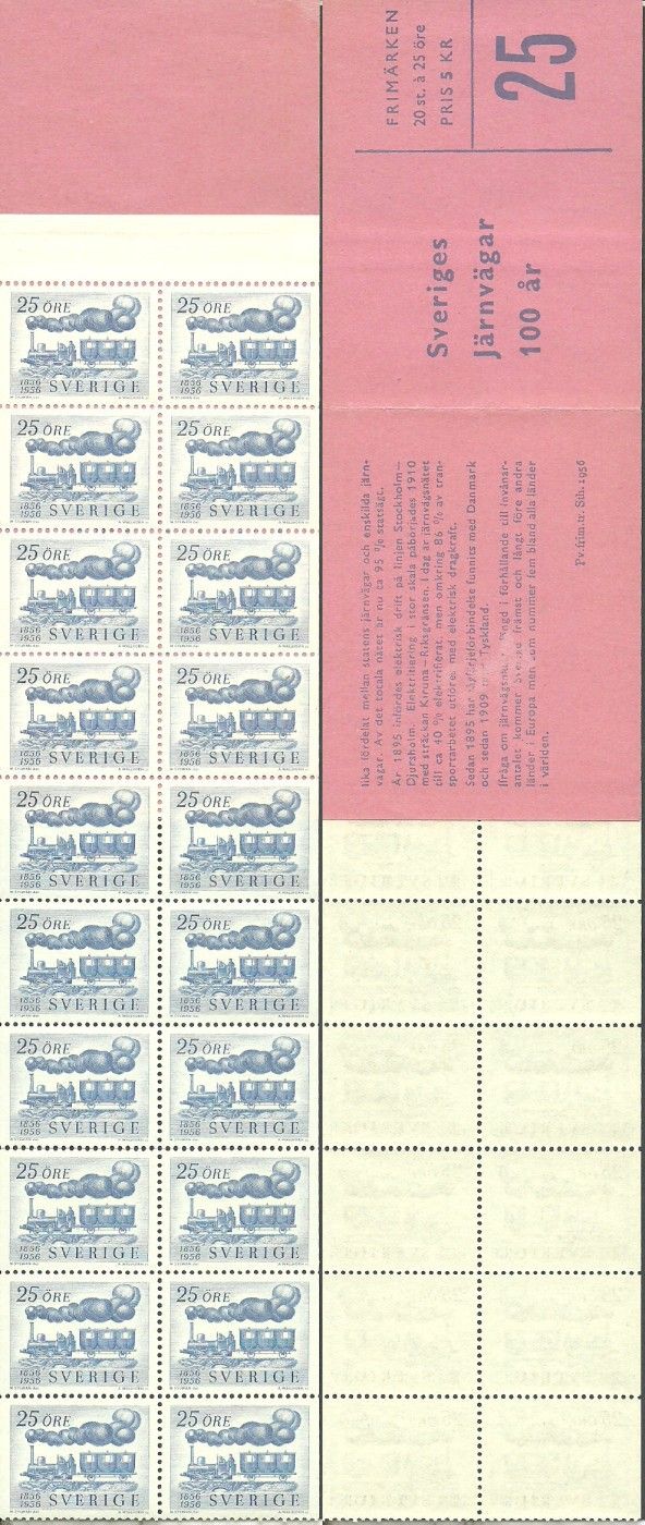 Znaczek Szwecja 1956 Mi mh 419D Czyste **
