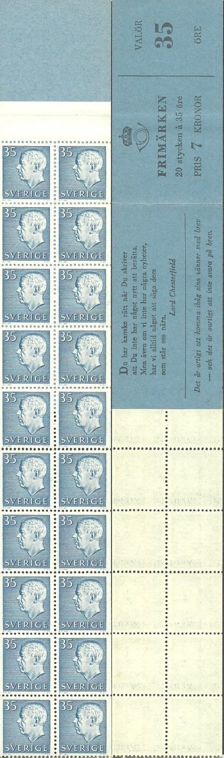 Znaczek Szwecja 1962 Mi mh 490D Czyste **