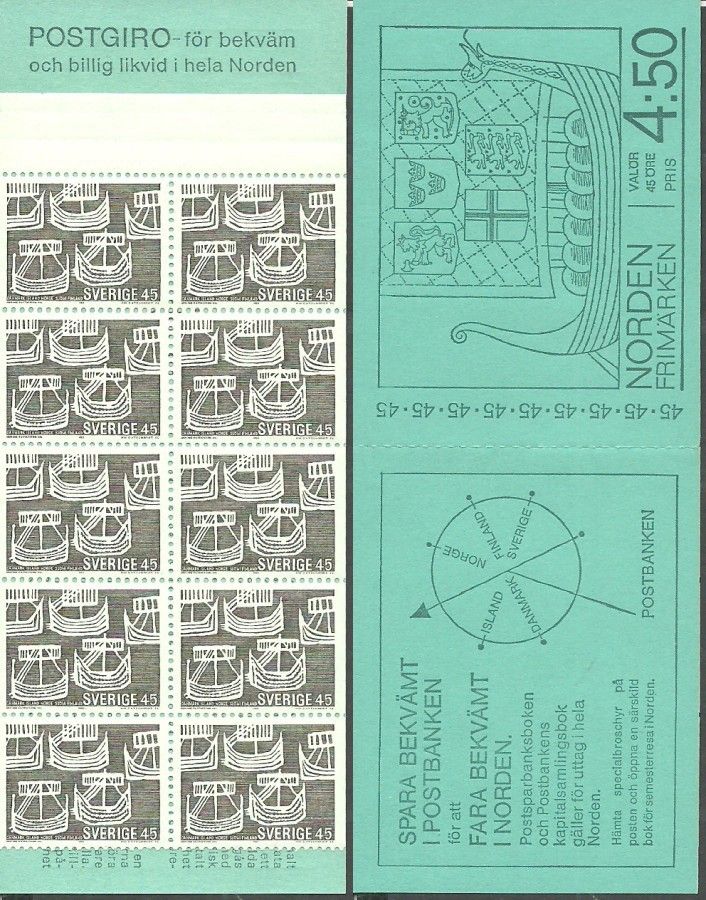 Znaczek Szwecja 1969 Mi mh 629D Czyste **
