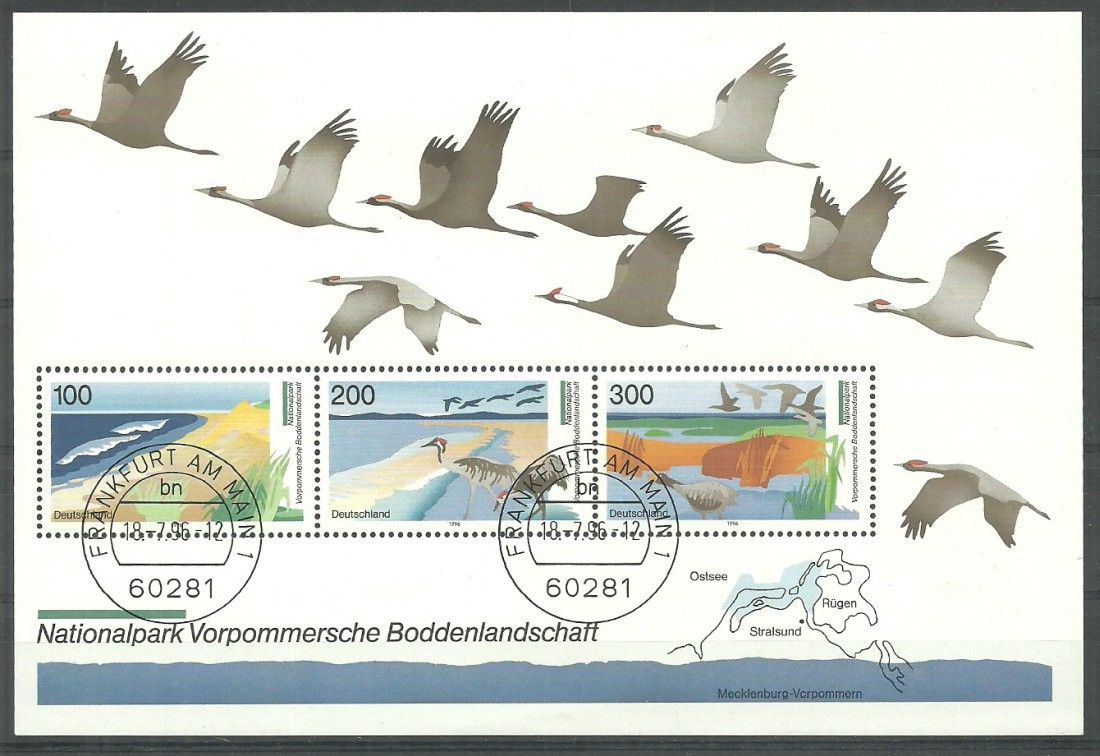 Znaczek Niemcy 1996 Mi abo bl 36 Stemplowane
