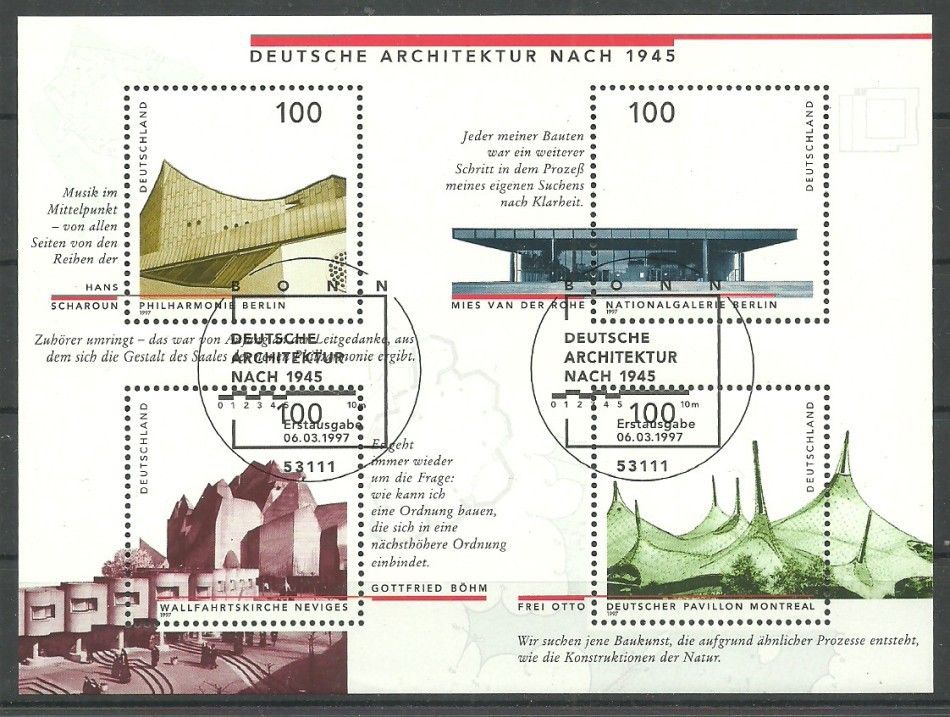 Znaczek Niemcy 1997 Mi abo bl 37 Stemplowane