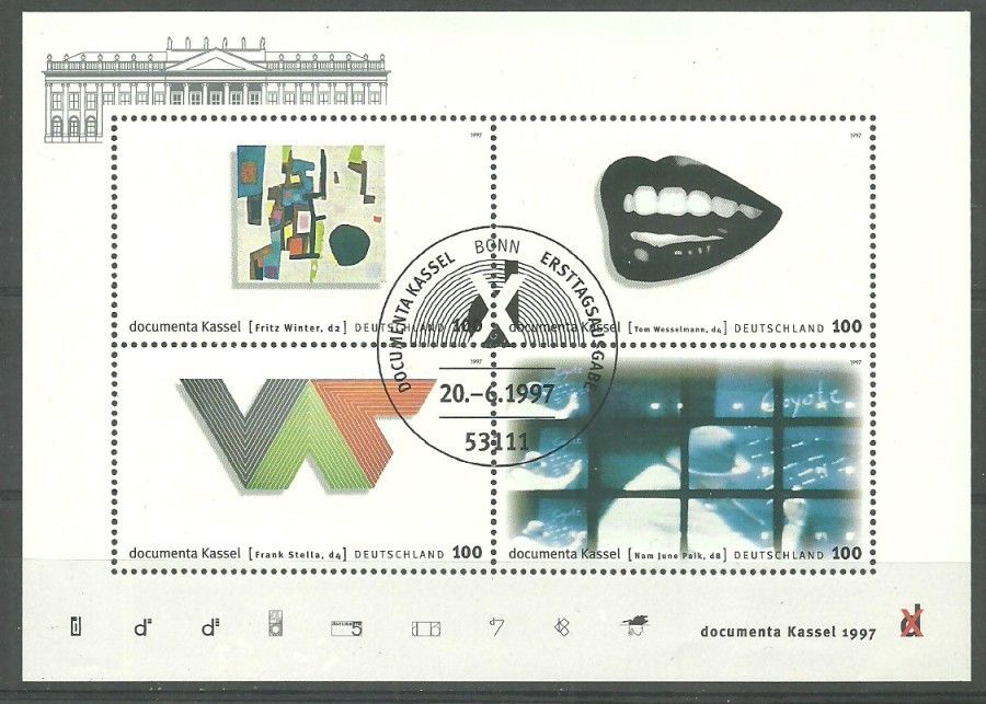 Znaczek Niemcy 1997 Mi abo bl 39 Stemplowane