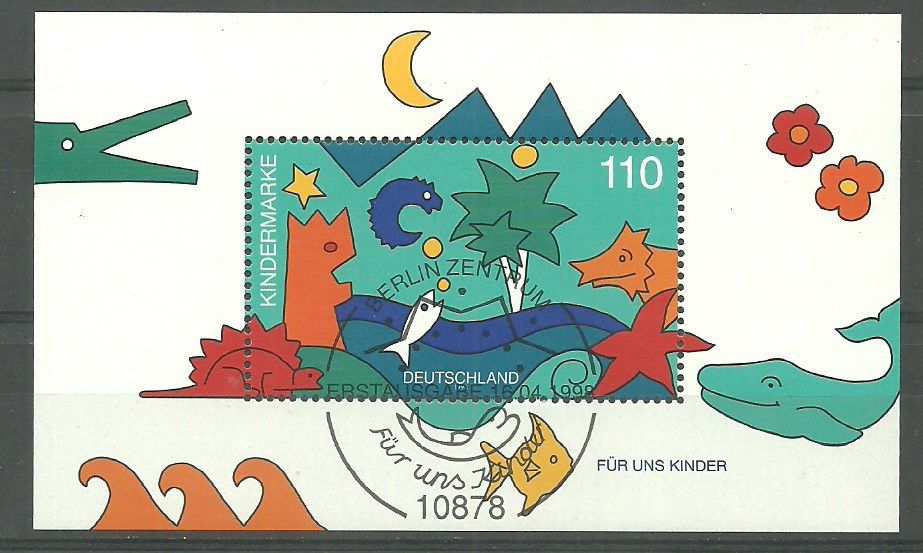 Znaczek Niemcy 1998 Mi abo bl 42 Stemplowane
