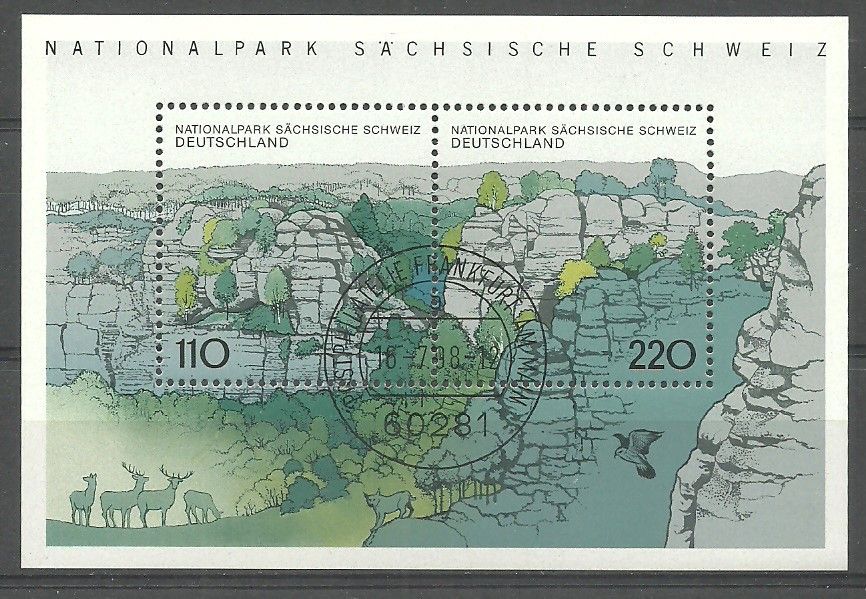 Znaczek Niemcy 1998 Mi abo bl 44 Stemplowane
