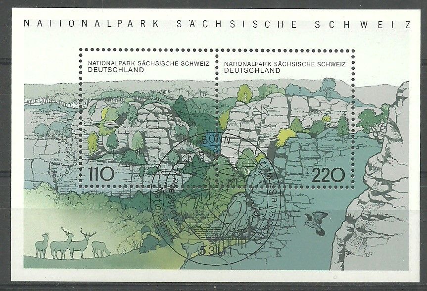 Znaczek Niemcy 1998 Mi abo bl 44 Stemplowane