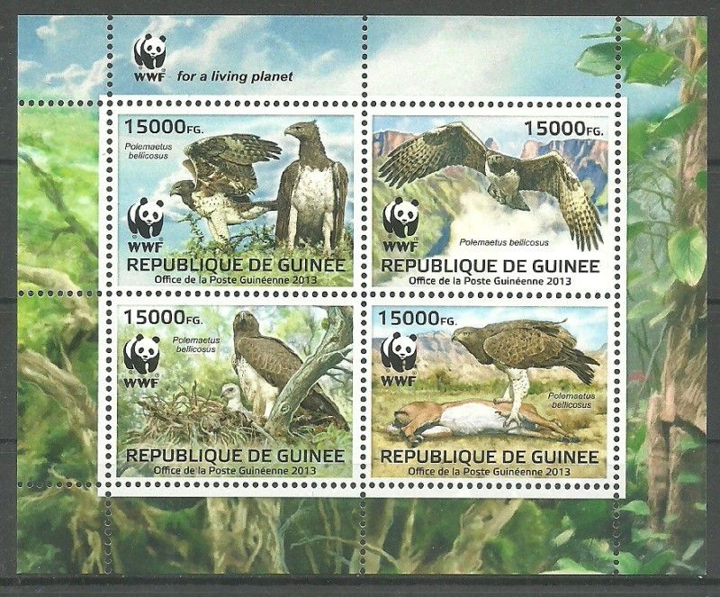Znaczek Gwinea 2013 Mi ark 9865-9868 Czyste **
