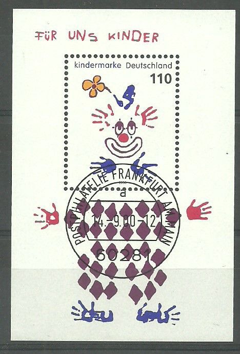 Znaczek Niemcy 2000 Mi abo bl 53 Stemplowane