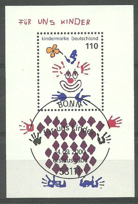 Znaczek Niemcy 2000 Mi abo bl 53 Stemplowane