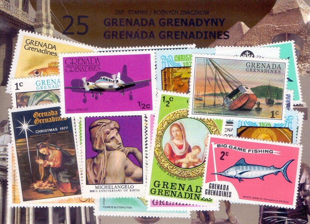 Znaczek GRENADA GRENADYNY 25 znaczków