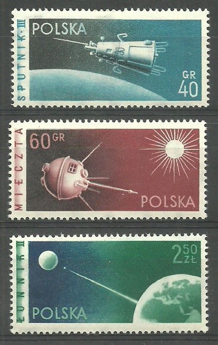 Znaczek Polska 1959 Mi 1127-1129 Fi 983-985 Czyste **