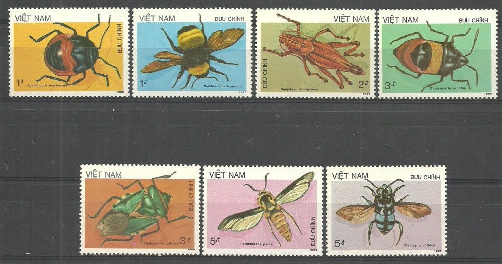 Znaczek Wietnam 1987 Mi 1794-1800 Czyste **
