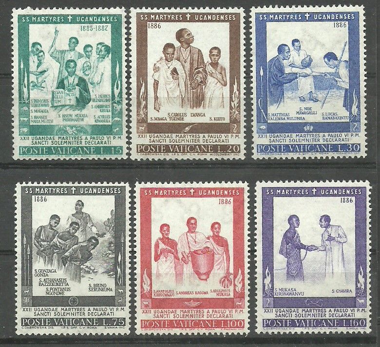 Znaczek Watykan 1965 Mi 471-476 Czyste **