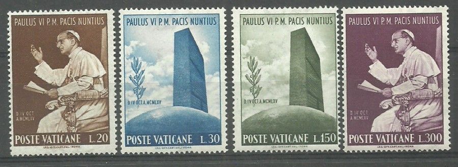 Znaczek Watykan 1965 Mi 483-486 Czyste **