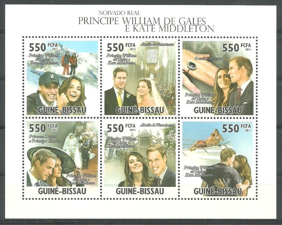 Znaczek Gwinea Bissau 2011 Mi ark 5222-5227 Czyste **