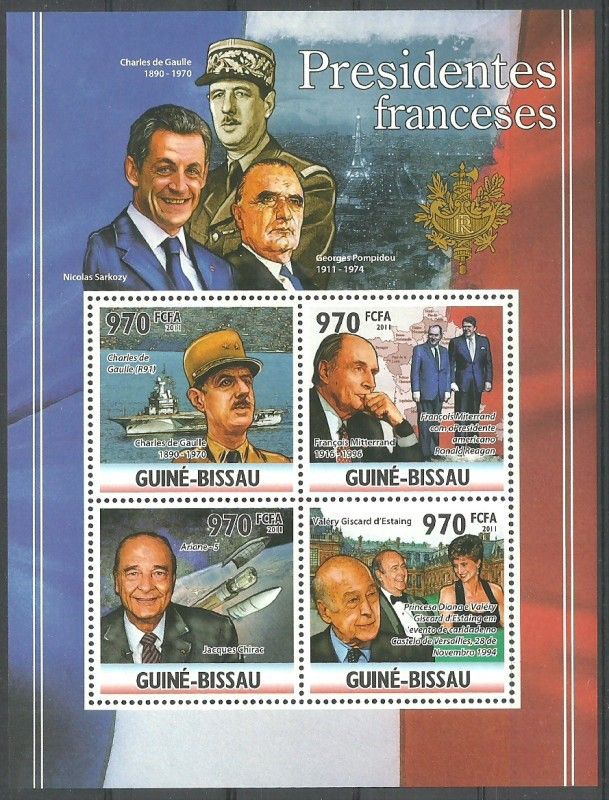 Znaczek Gwinea Bissau 2011 Mi ark 5313-5316 Czyste **