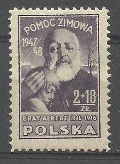 Znaczek Polska 1947 Mi 478 Fi 443 Z podlepką *