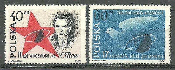 Znaczek Polska 1961 Mi 1257-1258 Fi 1113-1114 Czyste **