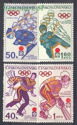 Znaczek Czechosłowacja 1972 Mi 2050-2053 Czyste **