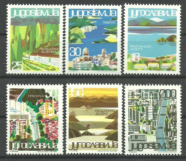 Znaczek Jugosławia 1965 Mi 1125-1130 Czyste **