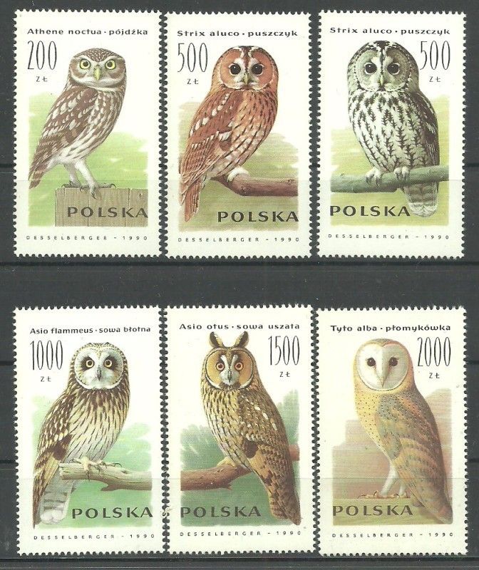 Znaczek Polska 1990 Mi 3294-3299 err Fi 3146-3151 B1 Czyste **