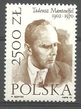 Znaczek Polska 1992 Mi 3371 err Fi 3223 B1 Czyste **