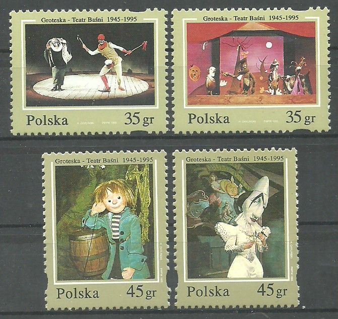 Znaczek Polska 1995 Mi 3537-3540 Fi 3389-3392 Czyste **