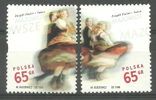 Znaczek Polska 1998 Mi 3727-3728 Fi 3579-3580 Czyste **