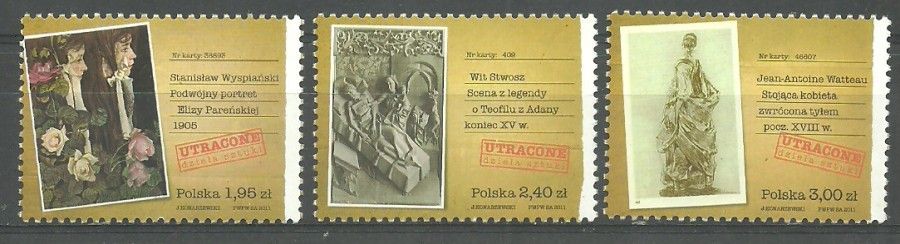 Znaczek Polska 2011 Mi 4536-4538 Fi 4386-4388 Czyste **