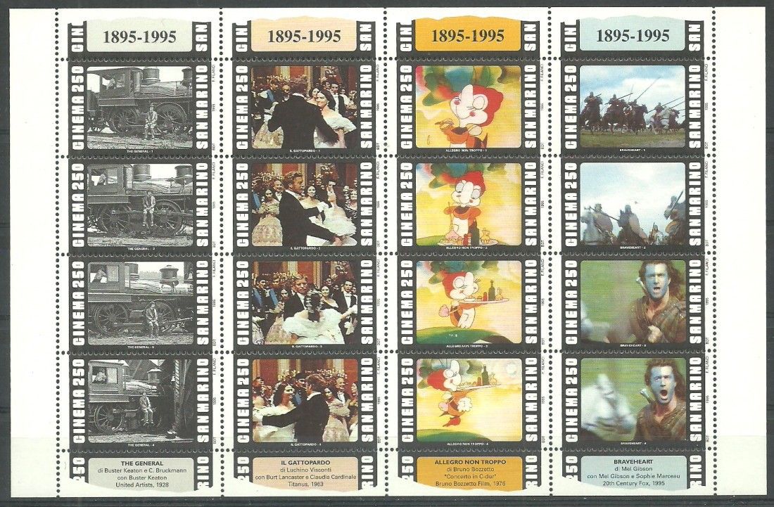 Znaczek San Marino 1995 Mi ark 1619-1634 Czyste **