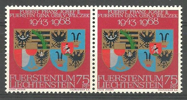 Znaczek Liechtenstein 1968 Mi 496 Czyste **