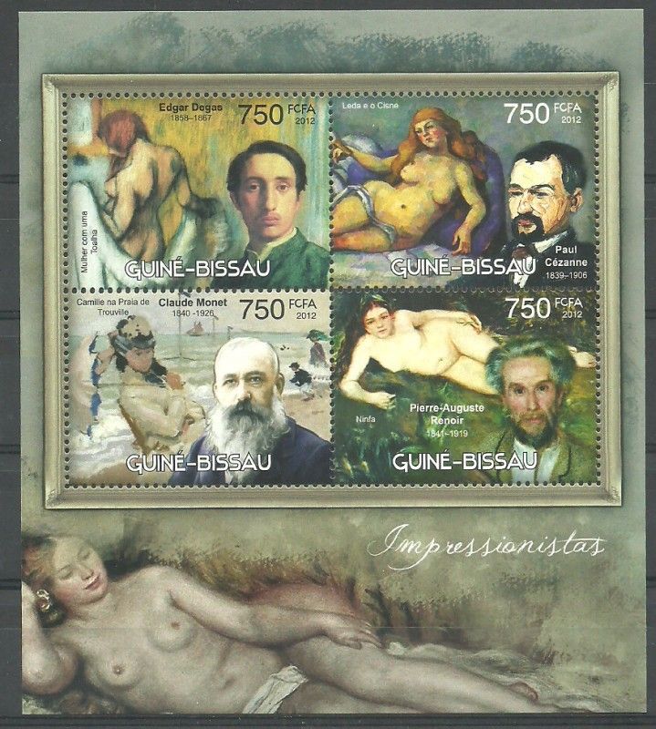 Znaczek Gwinea Bissau 2012 Mi ark 6012-6015 Czyste **