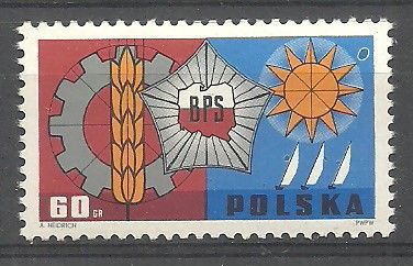 Znaczek Polska 1967 Mi 1769 Fi 1622 Czyste **