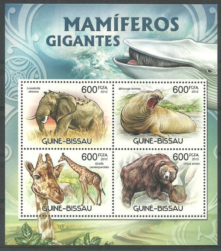 Znaczek Gwinea Bissau 2012 Mi ark 6067-6070 Czyste **