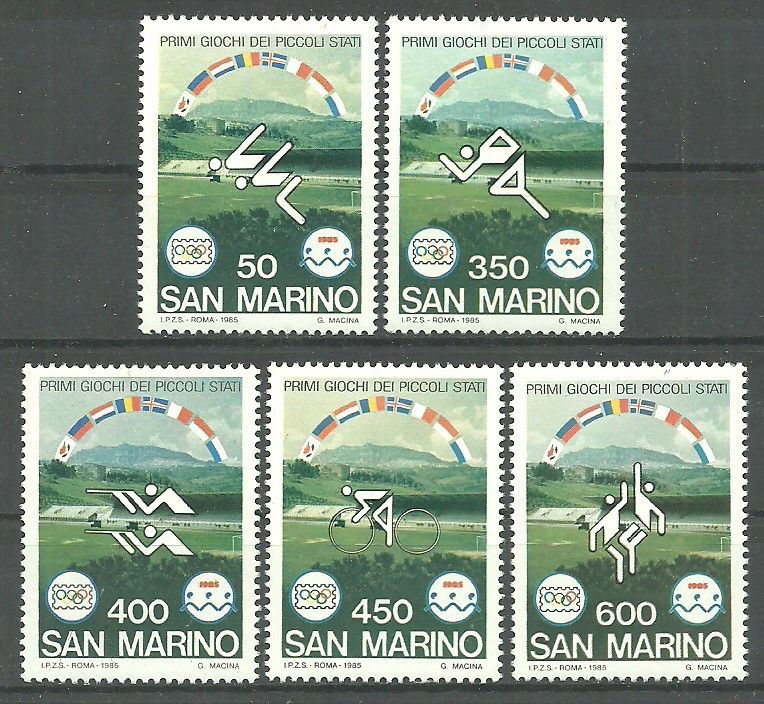 Znaczek San Marino 1985 Mi 1316-1320 Czyste **