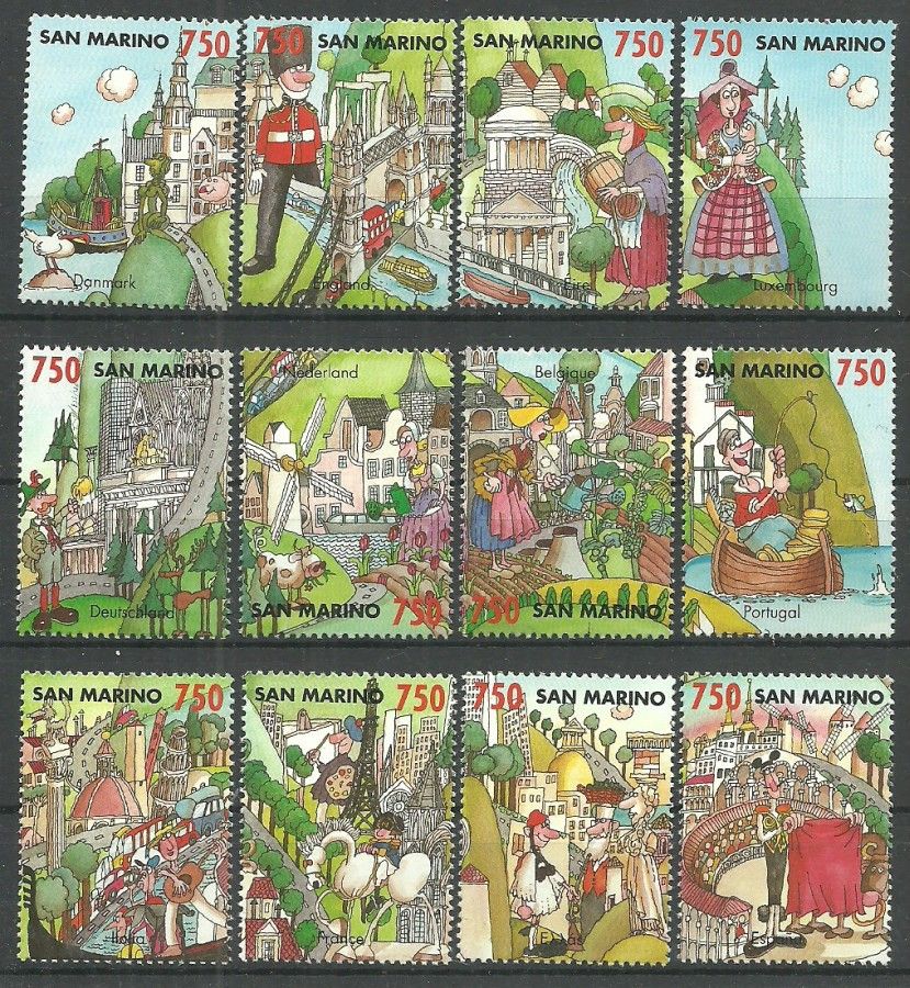 Znaczek San Marino 1993 Mi 1539-1550 Czyste **