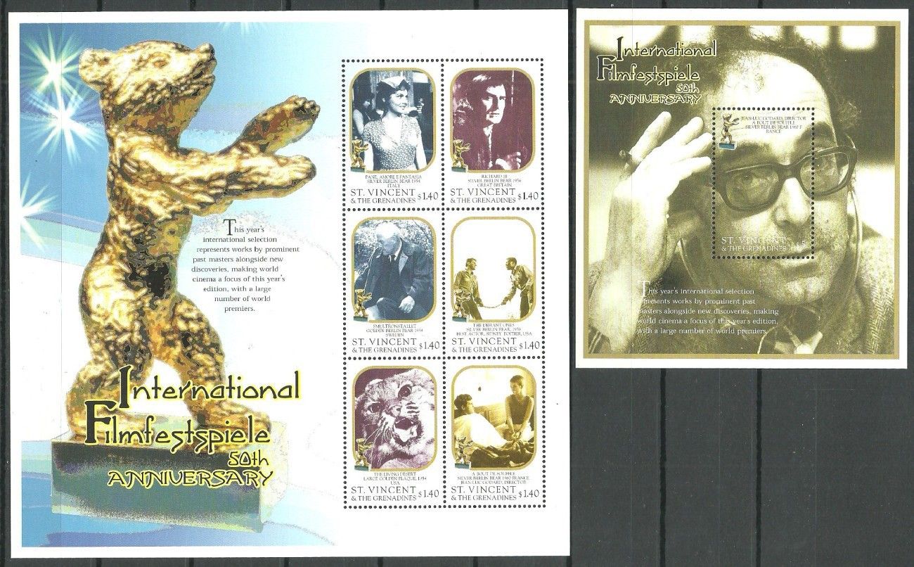 Znaczek Saint Vincent i Grenadyny 2000 Mi ark 4921-4926 + bl 512 Czyste **