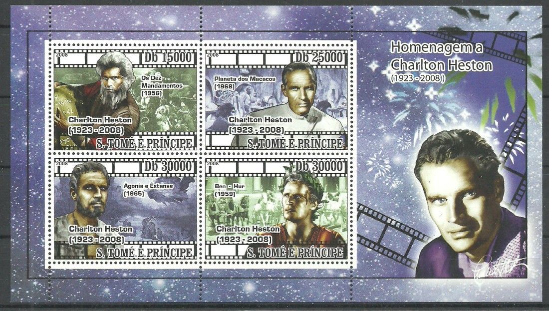 Znaczek Wyspy Św. Tomasza i Książęca 2008 Mi ark 3735-3738 Czyste **