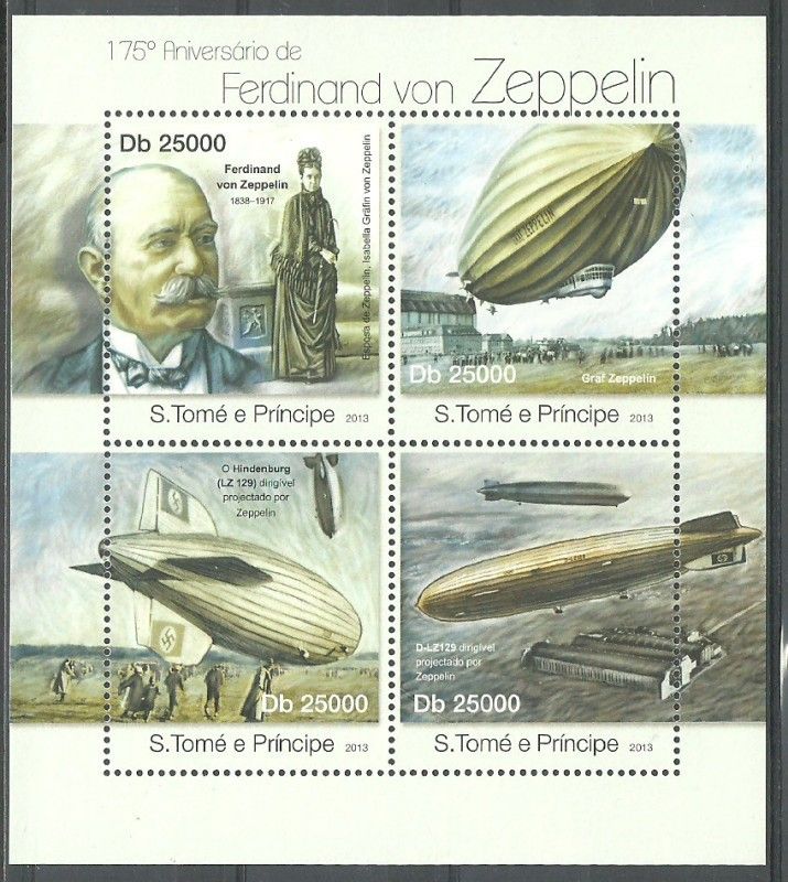 Znaczek Wyspy Św. Tomasza i Książęca 2013 Mi ark 4976-4979 Czyste **