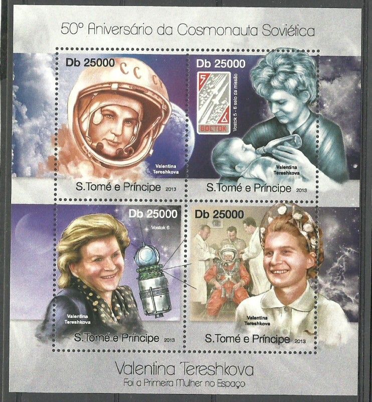 Znaczek Wyspy Św. Tomasza i Książęca 2013 Mi ark 5021-5024 Czyste **